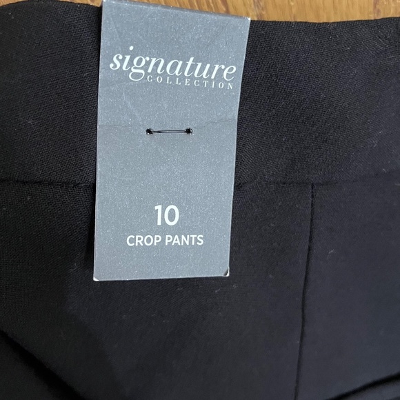WHBM Women’s Black Signature Collection Wide Leg Crop Pants Sz-10 - Picture 7 of 9